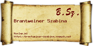 Brantweiner Szabina névjegykártya